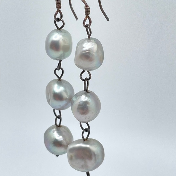 Sterling & Pearl Earrings! - Picture 1 of 4